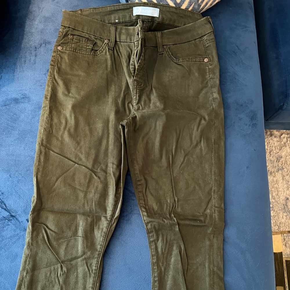 7 for all mankind green jeans size 29!